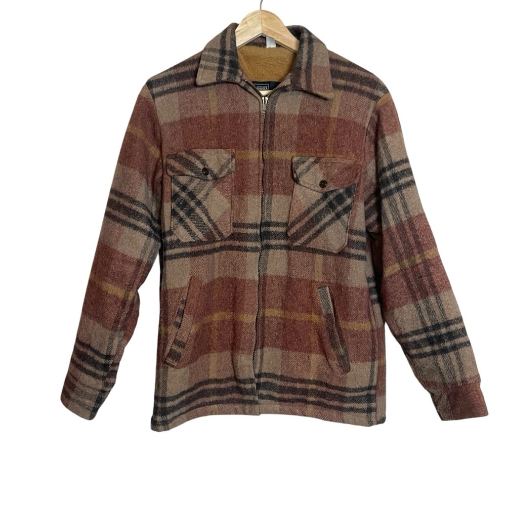 Vintage Montgomery Ward Plaid Wool Jacket for Men